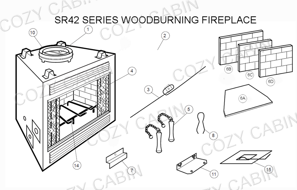 Majestic SR42 Series Woodburing Fireplace (SR42) #SR42